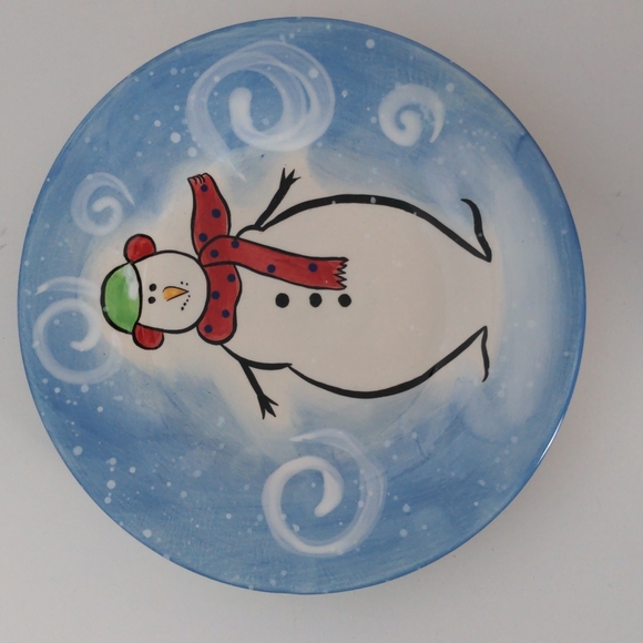 Whole Home Other - Ceramic Snowman Plate